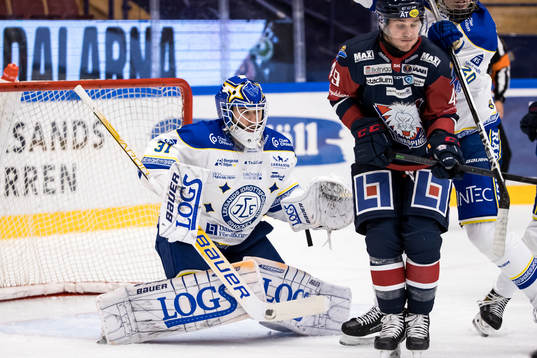 Leksands målvakt Kasimir Kaskisuo och Linköpings Benjamin