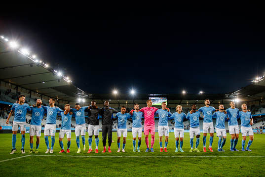 Malmö FFs spelare jublar