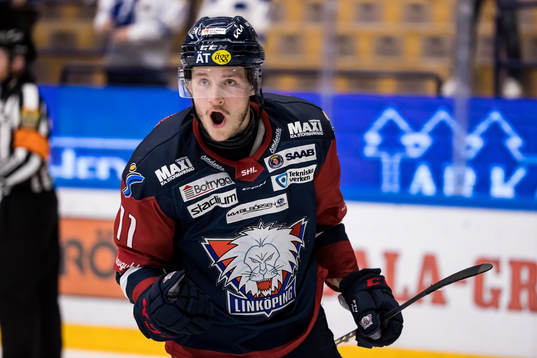 Linköpings Henrik Törnqvist jublar