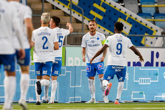 IFK Norrköpings Linus Wahlqvist jublar