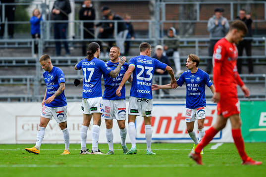 Trelleborgs Mattias Håkansson jublar