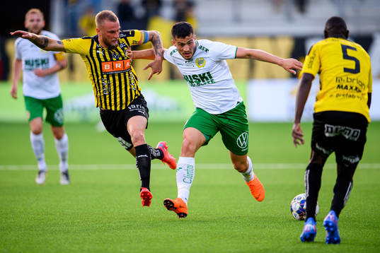 Häckens Alexander Faltsetas och Hammarbys Astrit Selmani