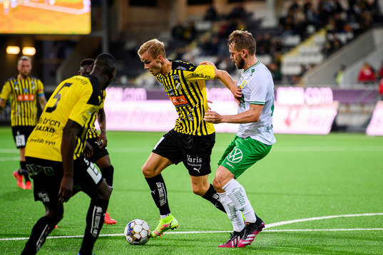 Häckens Jasse Tuominen och Hammarbys Simon Sandberg