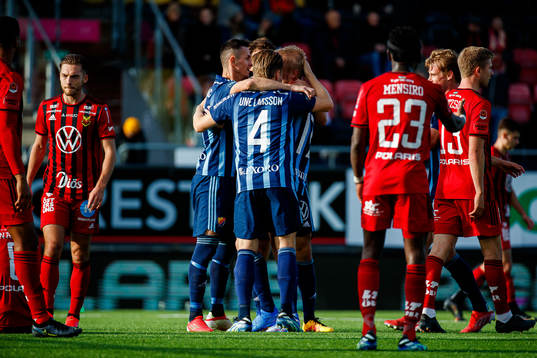 Djurgårdens spelare jublar
