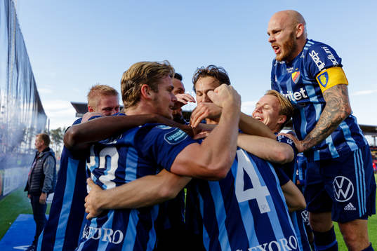 Djurgårdens spelare jublar