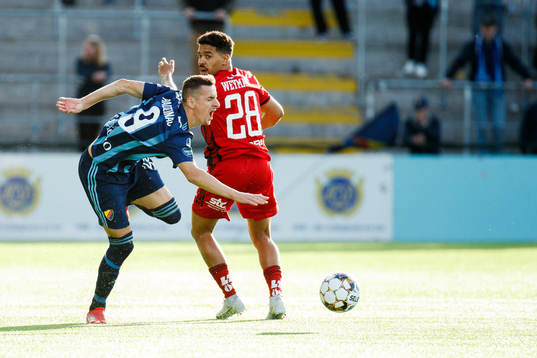 Djurgårdens Haris Radetinac och Östersunds Marco Weymans