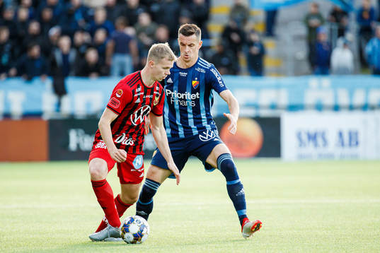 Östersunds Eirik Haugan och Djurgårdens Haris Radetinac