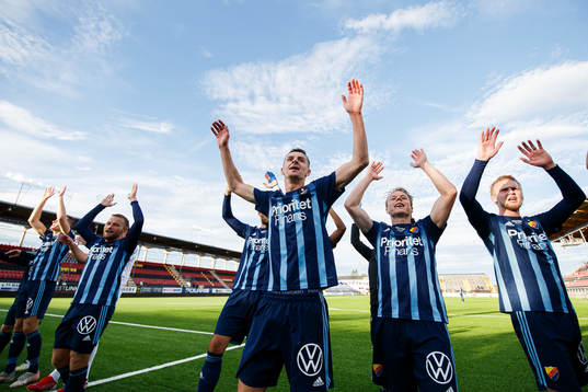 Djurgårdens Haris Radetinac jublar