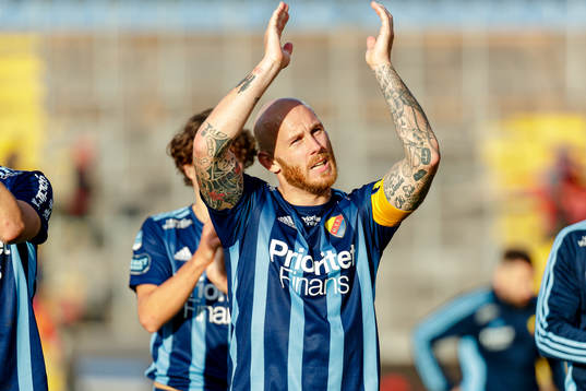 Djurgårdens Magnus Eriksson jublar