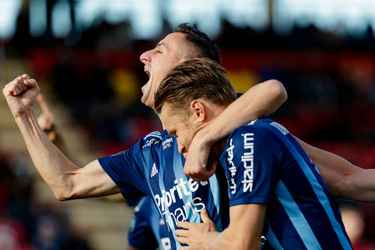 Djurgårdens Haris Radetinac jublar
