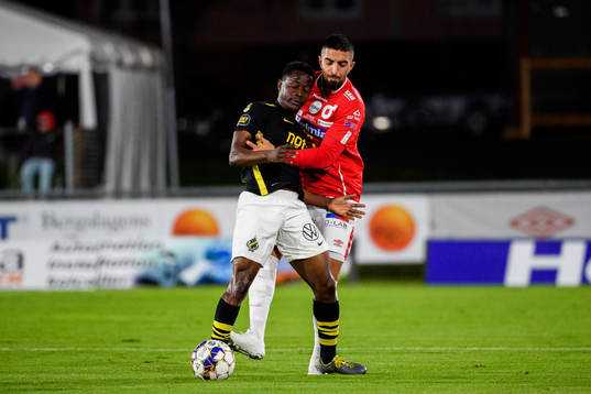s Erick Otieno och Degerfors Sean Sabetkar