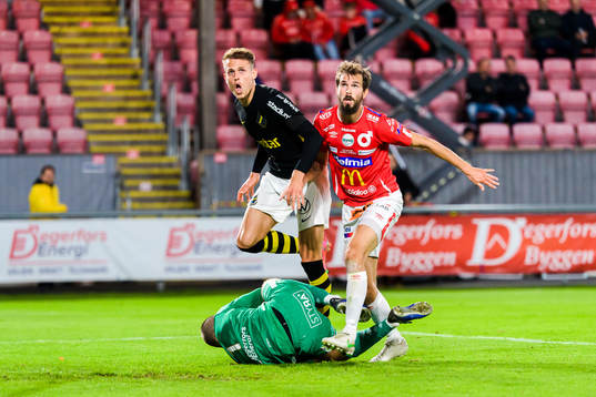 s Bojan Radulovic och Degerfors Sebastian Olsson