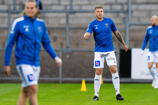 Sirius Marcus Mathisen före fotbollsmatchen i Allsvenskan