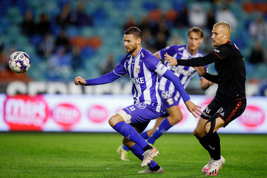IFK Göteborgs Marcus Berg och Kalmars Rasmus Sjöstedt