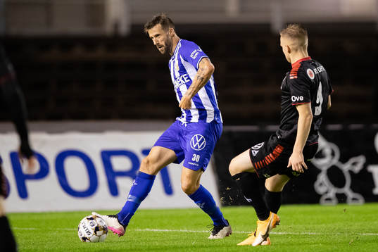 IFK Göteborgs Mattias Bjärsmyr och Kalmars Isak Jansson