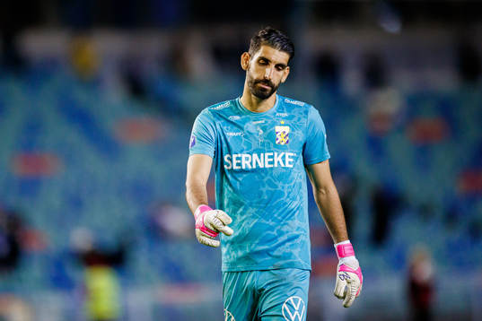 IFK Göteborgs målvakt Giannis Anestis deppar