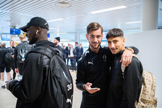 Goalkeeper Ismael Diawara, Adi Nalic and Peter Gwargis of
