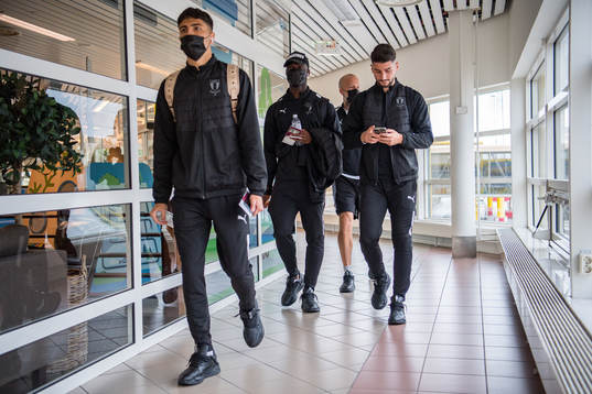 Peter Gwargis, goalkeeper Ismael Diawara and Antonio Colak