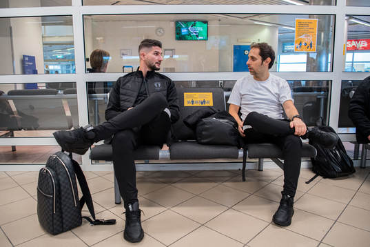 Antonio Colak and analyst José Martínez of Malmö FF
