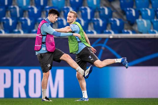 Anel Ahmedhodzic and Franz Brorsson of Malmö FF