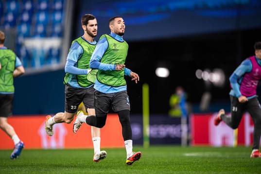 Adi Nalic and Sergio Pena of Malmö FF