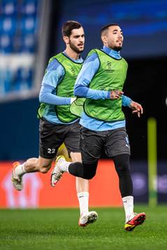 Adi Nalic and Sergio Pena of Malmö FF