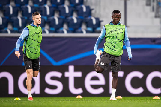 Veljko Birmancevic and Bonke Innocent of Malmö FF