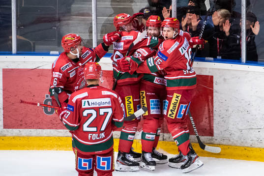Modos Mikkel Aagaard och Filip Sveningsson jublar