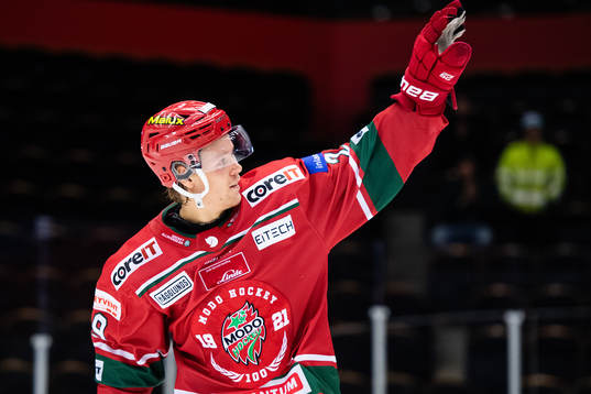 Modos Mikkel Aagaard tackar publiken