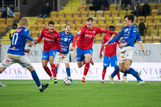 Helsingborgs Rasmus Karjalainen och Assad Al Hamlawi
