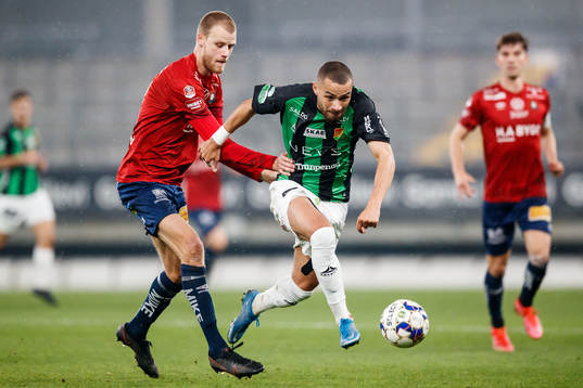 Örgrytes Elias Gustafson och GAIS Malkolm Moenza