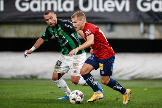 GAIS Malkolm Moenza och Örgrytes Hampus Dahlqvist