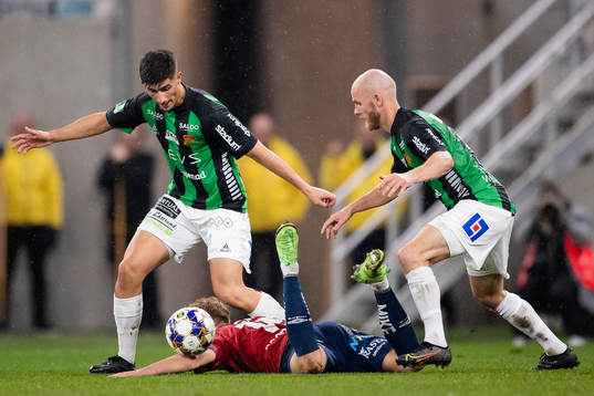 GAIS Emin Grozdanic och Niklas Andersen mot Örgrytes Jack