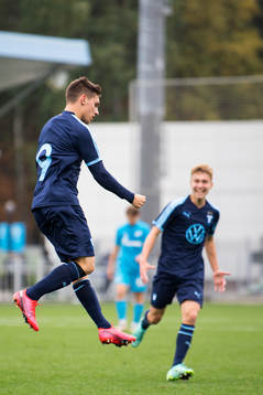 Isak Bjerkebo of Malmö FF celebrates