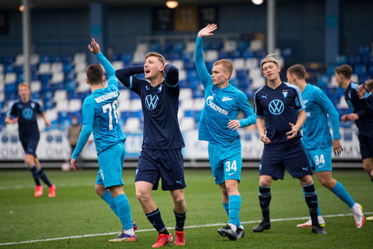 Markus Björkqvist of Malmö FF looks dejected