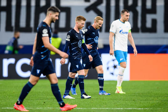 Anders Christiansen of Malmö FF looks dejected