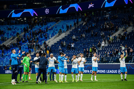 Players of Zenit celebrate
