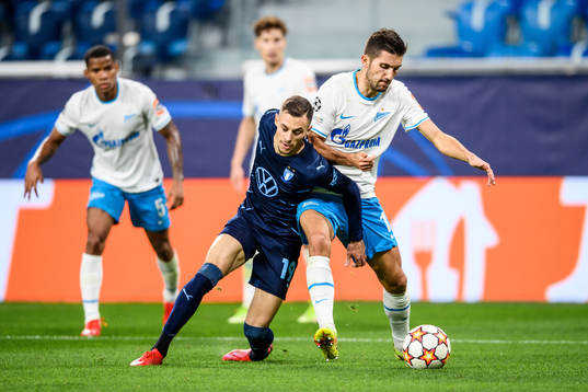 Veljko Birmancevic of Malmö FF and Aleksei Sutormin of