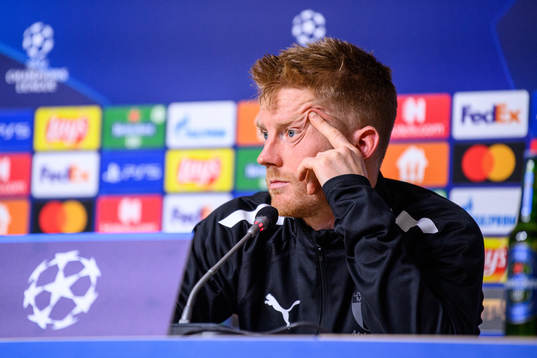 Anders Christiansen of Malmö FF at the press conference
