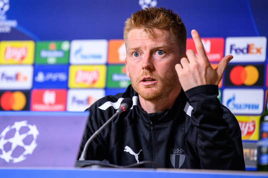 Anders Christiansen of Malmö FF at the press conference