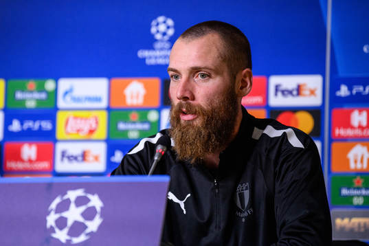 Jo Inge Berget of Malmö FF at the press conference