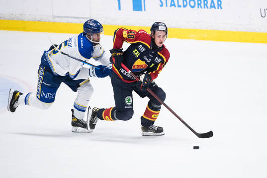 Djurgårdens Pontus Johansson och Leksands Max Veronneau