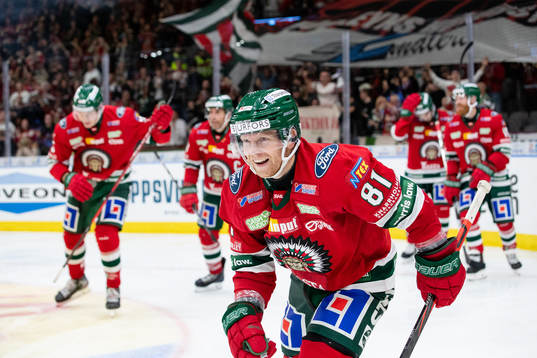 Frölundas Ryan Lasch jublar