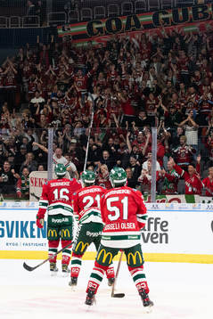 Frölundas Stefan Elliot, Karl Henriksson och Mats Rosseli