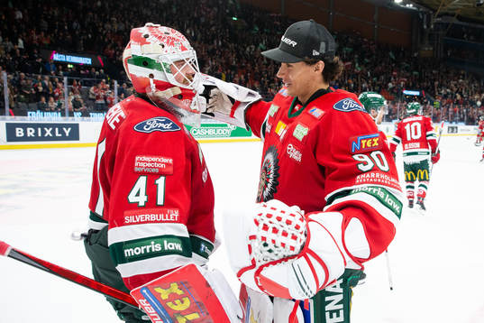 Frölundas målvakt Niklas Rubin och målvakt Matthew