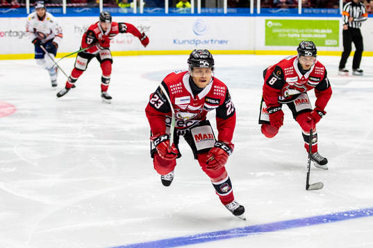Malmö Redhawks Christoffer Forsberg  och Johan Olofsson
