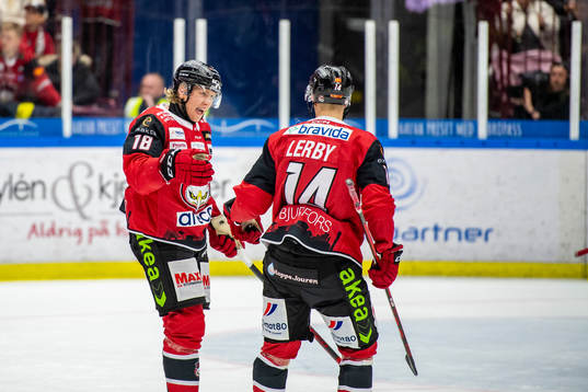 Malmö Redhawks Marcus Sylvegård och Carl-Johan Lerby