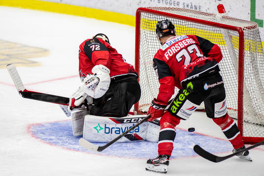 Malmö Redhawks målvakt Daniel Marmenlind släpper in