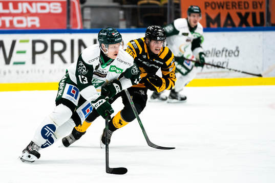Färjestads Daniel Viksten och Skellefteås Rickard Hugg