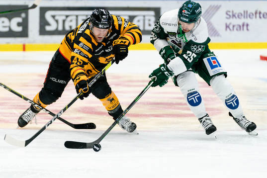 Skellefteås Oscar Möller och Färjestads Martin Johansson